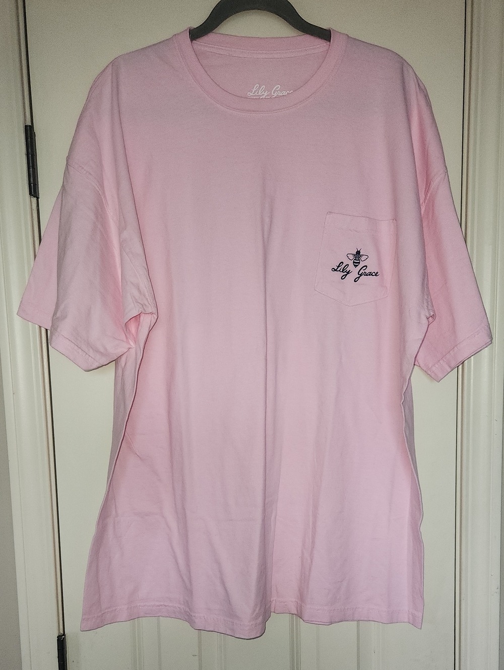 Lily Grace Pink Short Sleeve Pocket Tee